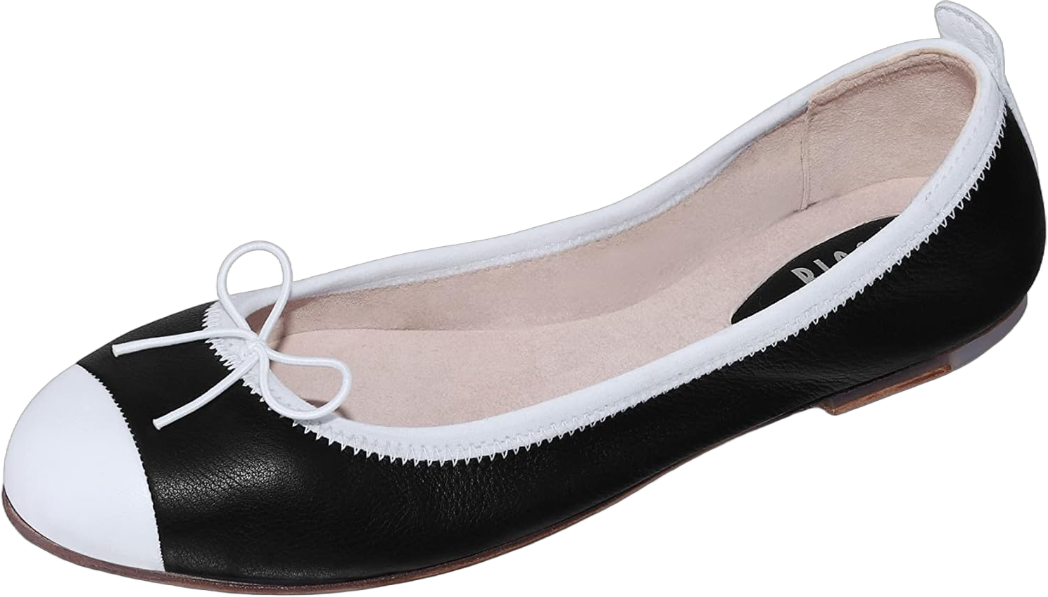 Bloch Women's Rigel Ballet Flat 8.5 Black White Leather