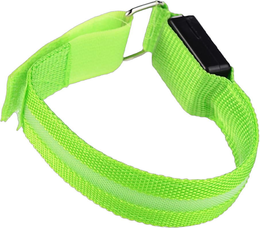 Fashion&cool LED Slap Band, USB Rechargeable Light Up Sport Armband, Glow in The Dark Adjustable Bracelets for Men&Women, Night Safety Lights for Running, Jogging Cycling, Hiking Green