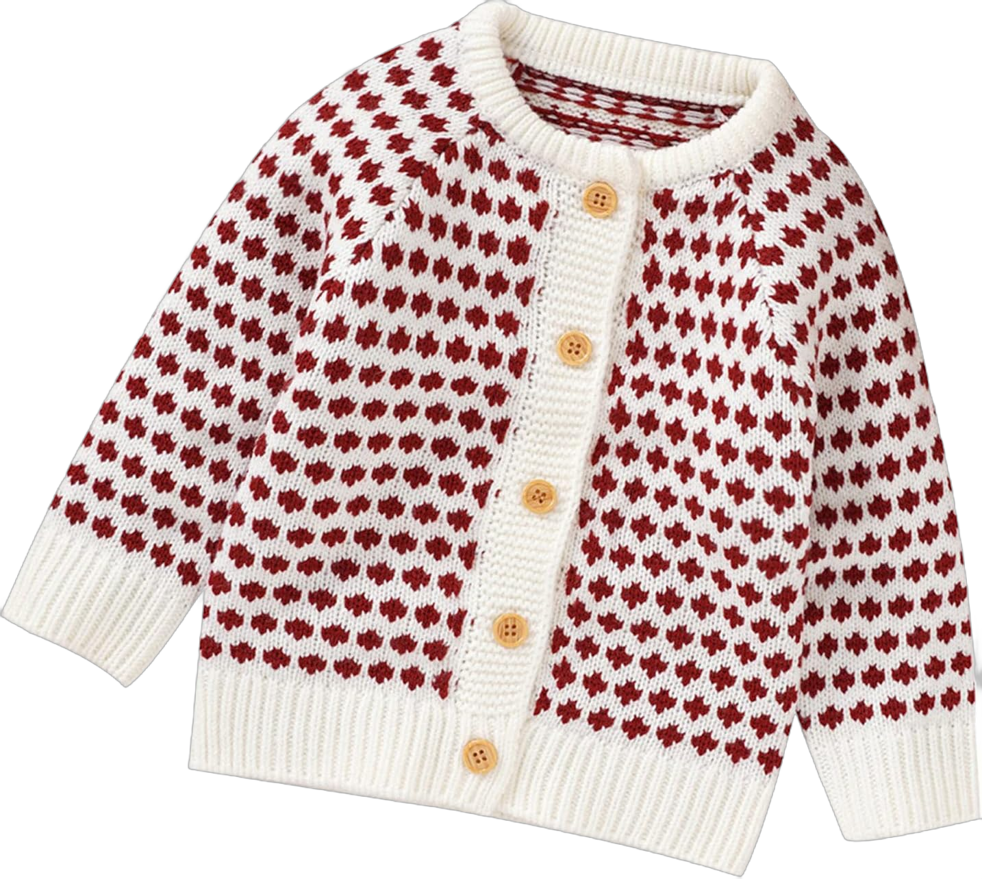 Boys Classic Buttons Up Thick Cable Knit Cardigan Sweater Babies Kids Winter Crewneck Warm Knitted Cotton Jacket White 3-6 Months