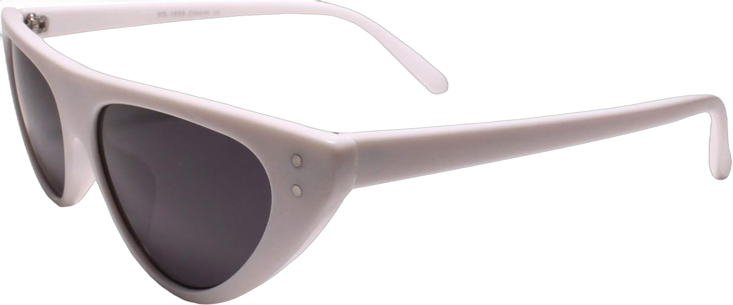 Classy Gorgeous Elegant Stylish Womens Flat Top Cat Eye Sunglasses White