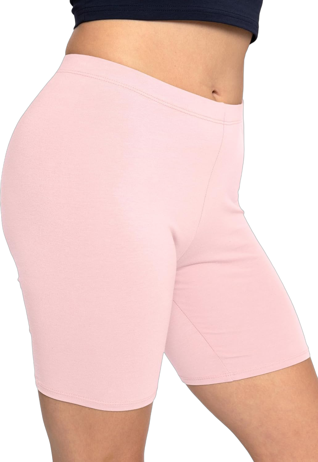 Biker Shorts for Women | Women's Athletic Workout Shorts | Cotton | Small - 5X 4X-Large Light Pink