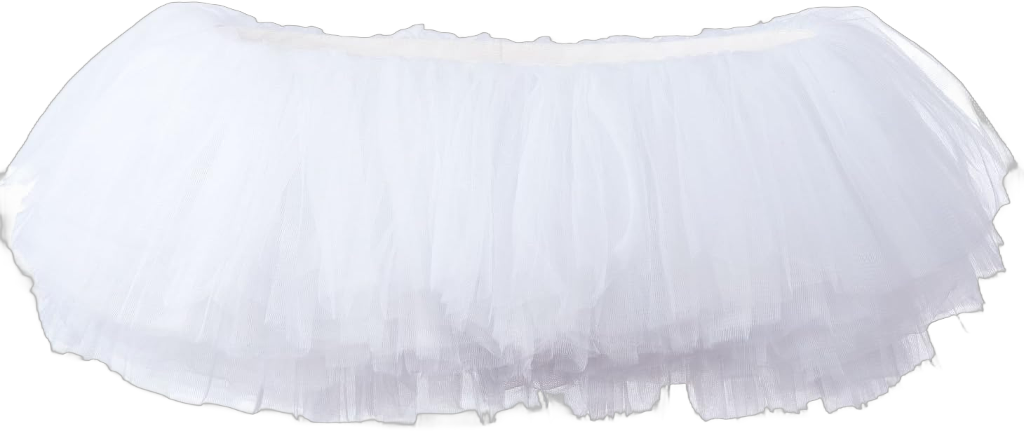 My Lello Women's Teen Adult 10 Layered Fluffy Ballet Tulle Tutu Skirt One Size Short White