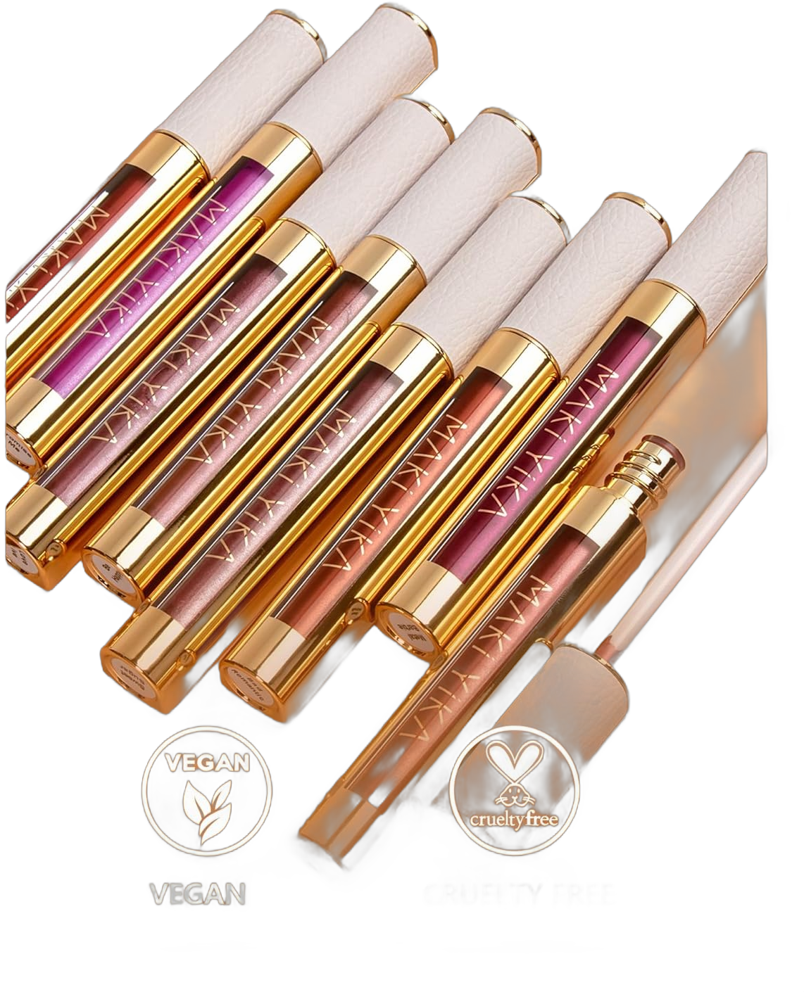 MAKI YIKA Metallic Red Lipstick for Women Glitter Lipsticks Long Lasting Shine Pink Lipstick No Smudge Transferproof Liquid Lip Gloss (BR03 Be Happy)