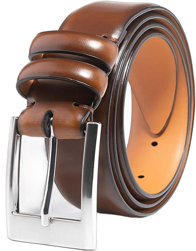 Men's Belt, Genuine Leather Dress Casual Belts for Men, Single Prong Buckle Belt For Jeans Work Business 1233burnt Umber 40