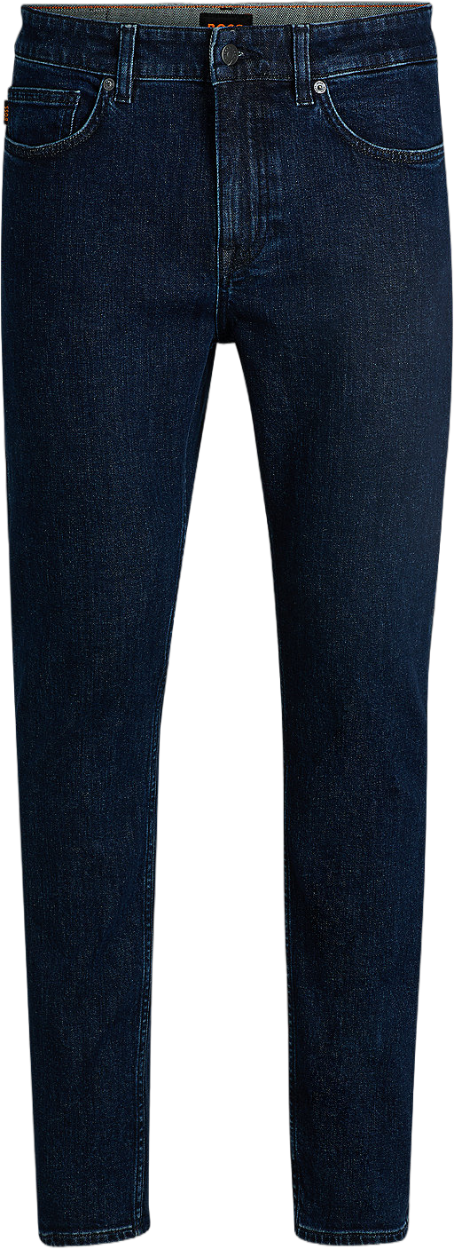 BOSS - Delaware slim-fit jeans in indigo-blue stretch denim - Dark Blue