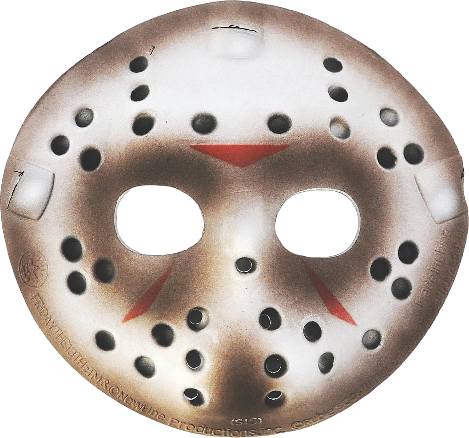 Mens Friday the 13th Jason Voorhees Foam Hockey Mask Costume Mask -  - White