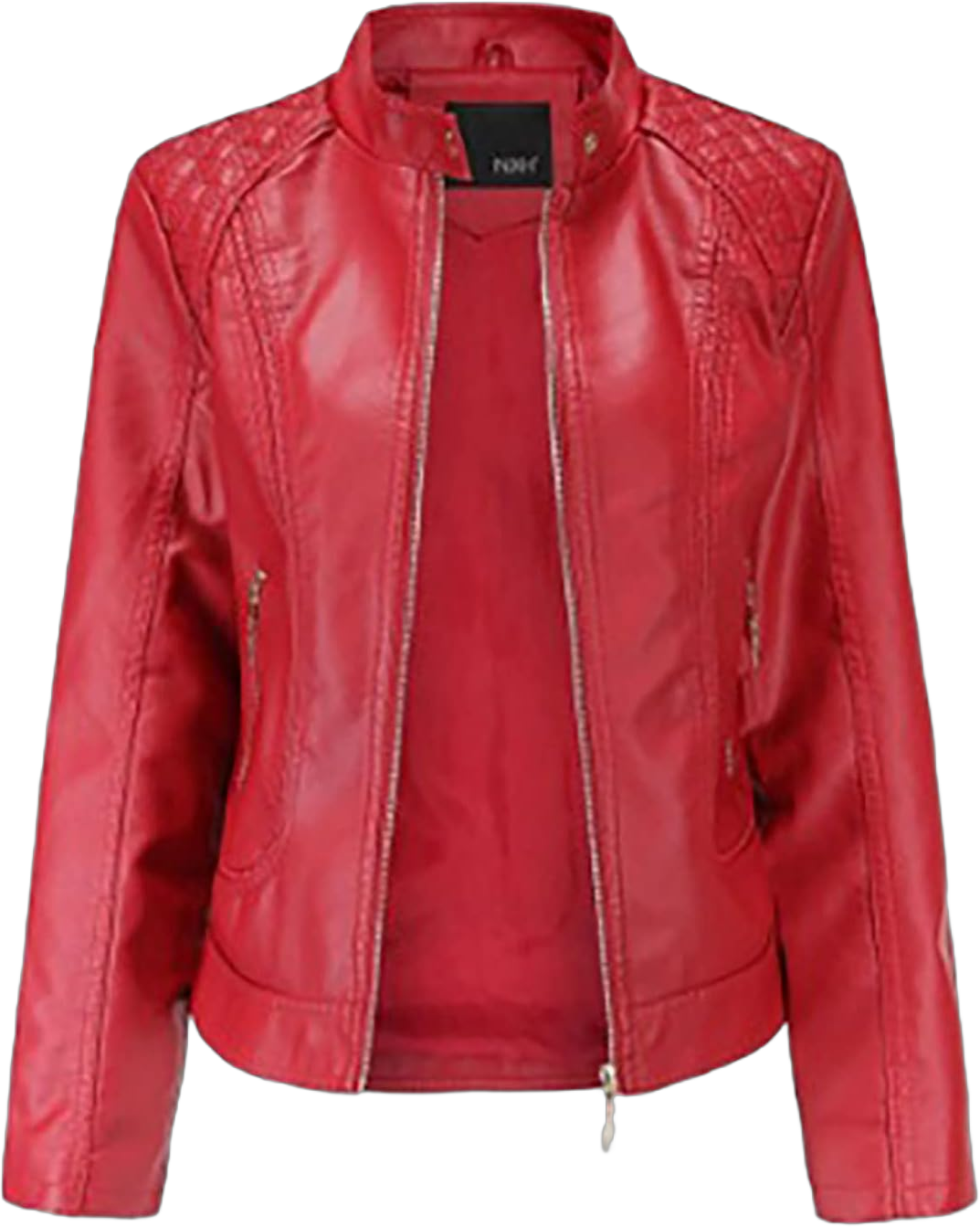 Bomber Jacket Women Fashion Jackets for Women Crop Leather Jacket Women Jean Jackets Sale Clearance Leather Moto Jacket X-Large Red