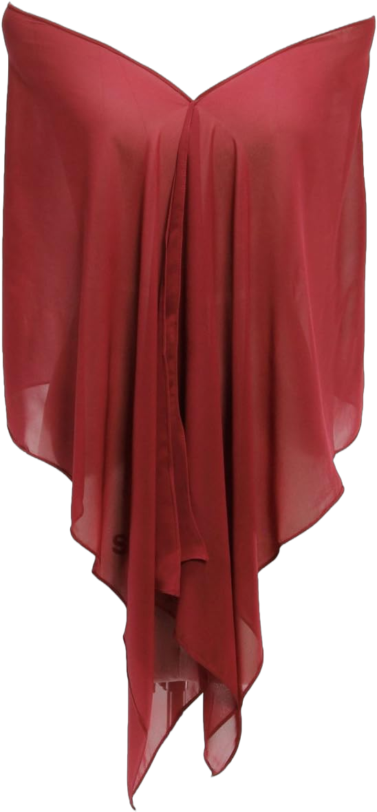 Sheer Soft Chiffon Women's Shawls Wraps Stole 17 Colors (79inches 19inches) Length 79 inches Width 19 inches Deep Red