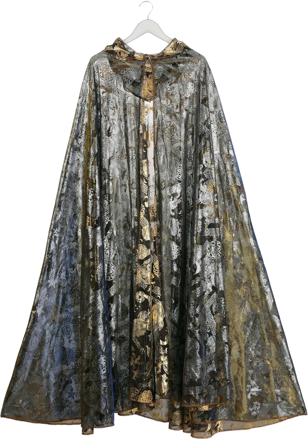 Adult Harry Potter Invisibility Cloak - Sheer Metallic Design with Front Clasp, 54-Inch Length, Officially Licensed Standard