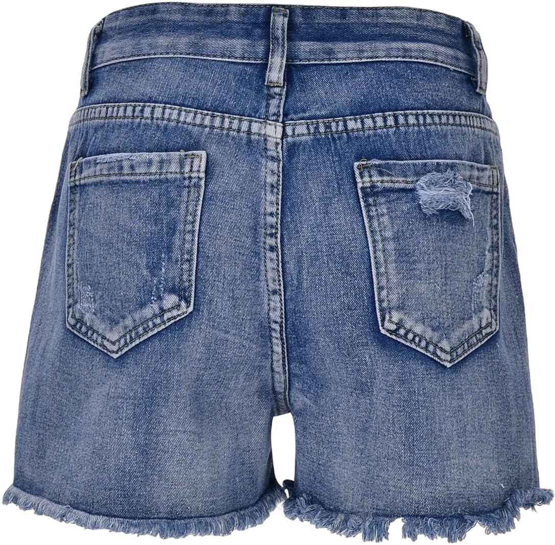 Jean Shorts for Women Denim High Waisted Stretchy Summer 2024 Casual Frayed Denim Short Pull On Hot Shorts Trendy X-Large F1-light Blue