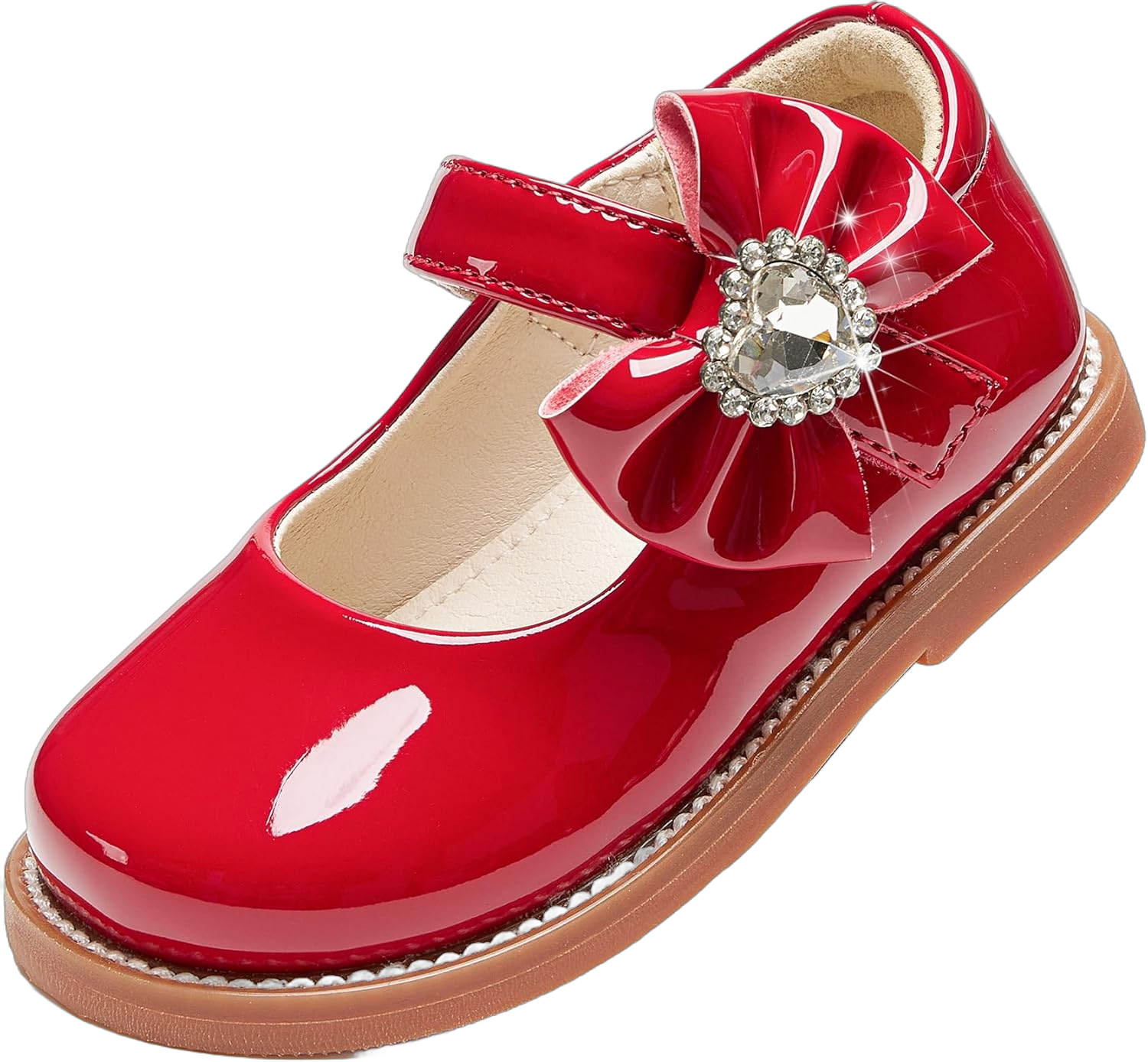 Toddler Girl Mary Jane Student Oxford Shoes-Little Girl School Uniform Shoes for Wedding Party 5 Toddler P250-patent Leather Red