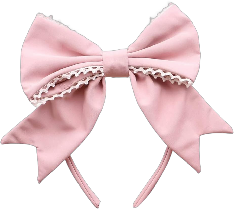 Suxgumoe Bow Headbands, Lolita Hair Band Bow Tie Head Wrap Headdress Hair Accessories for Women Girls Party and Cosplay (LIGHT PINK)