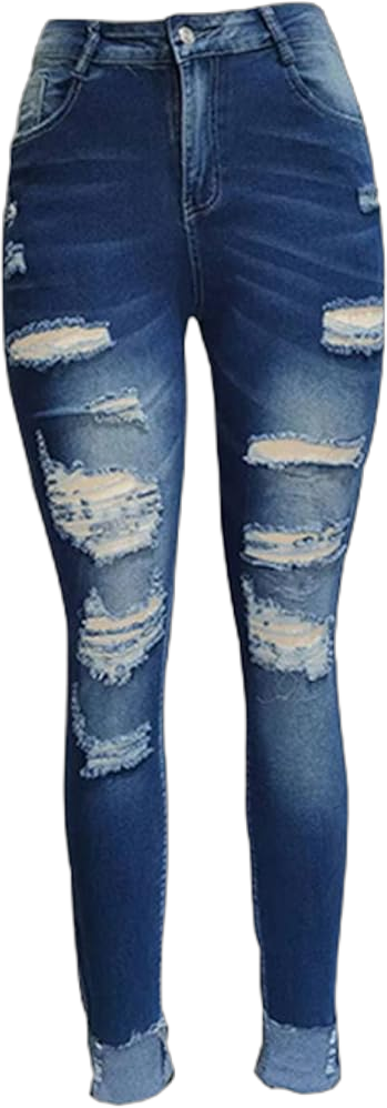 High Waisted Skinny Jeans for Women's Women Butt Lifting High Rise Ripped Jeans Comfy Stretch Distressed Denim Jeans (Large,Blue 1 D)