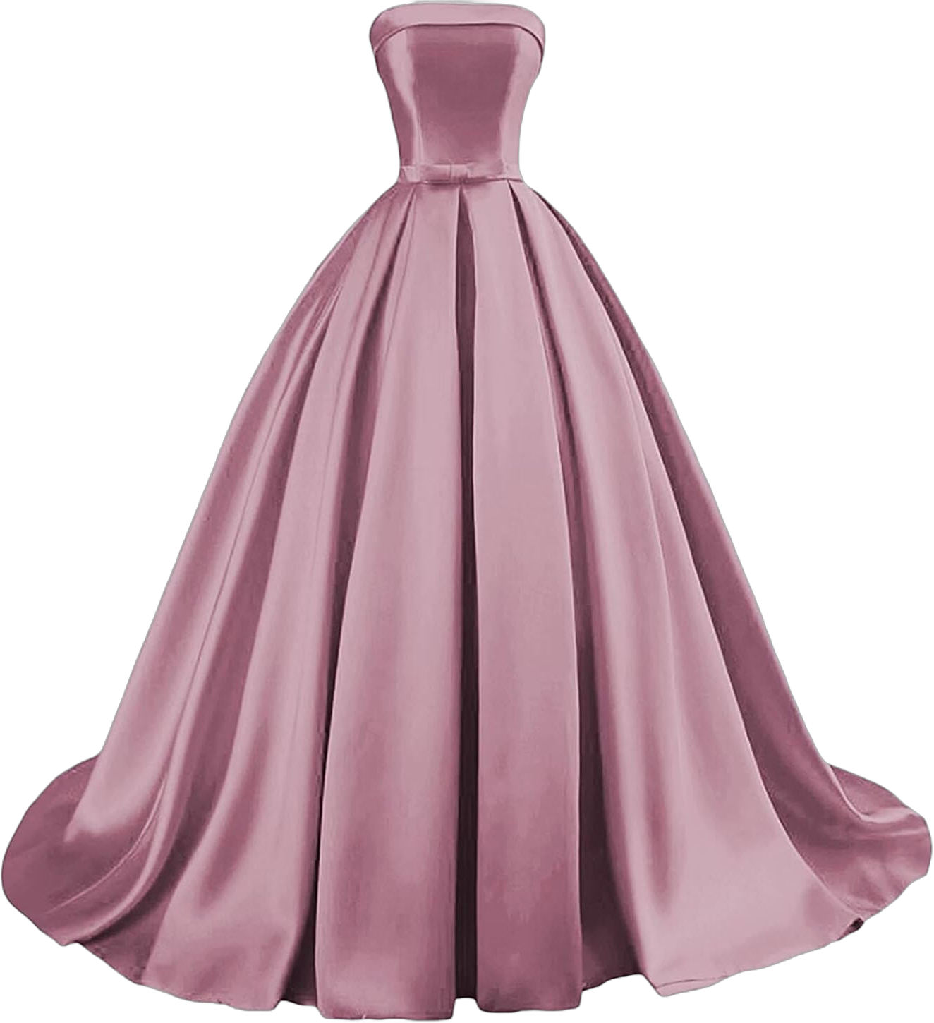 Dymaisei Women's Strapless A-line Prom Dresses Ball Gown Evening Formal Gowns Long Satin Party Gowns 20 Plus Dusty Rose