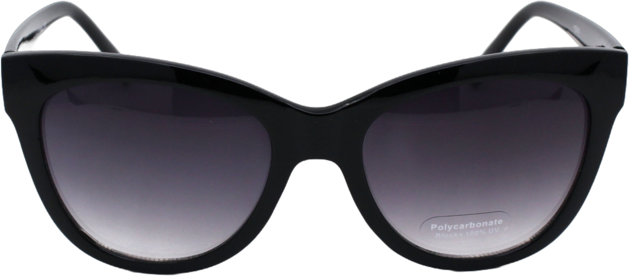 SA106 Womens Classic 90s Horned Cat Eye Plastic Mod Sunglasses Black Smoke