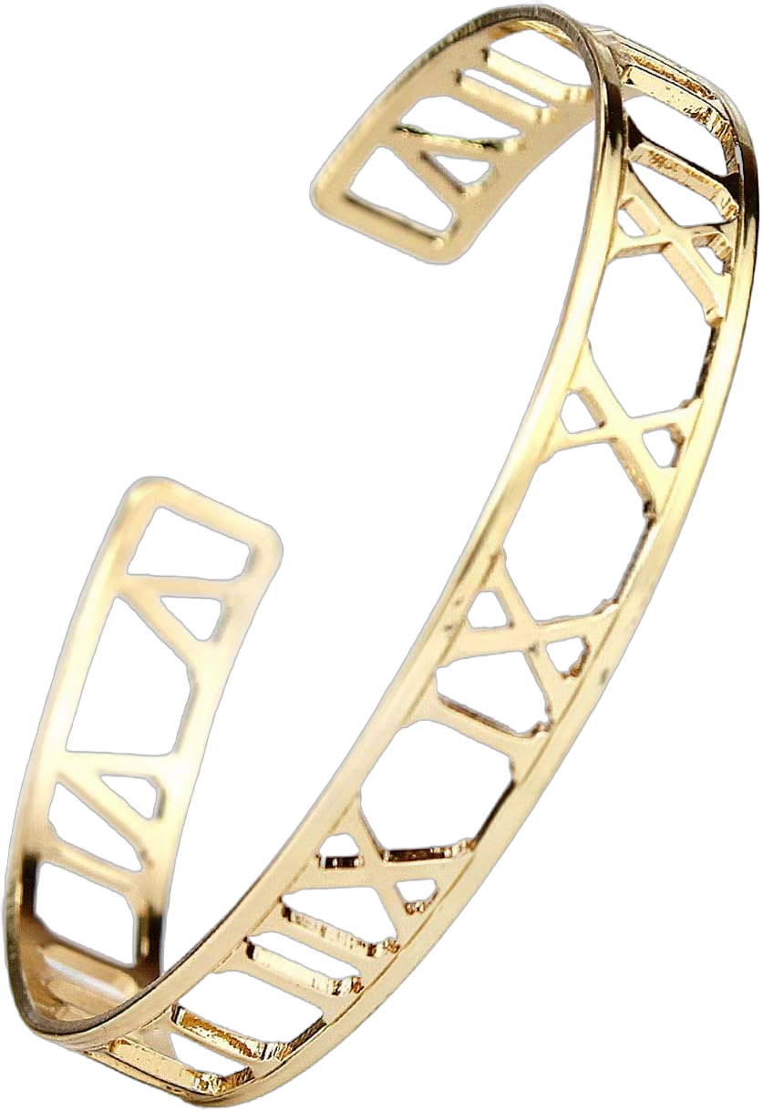 POMINA Chunky Gold Fashion Bangle Cuff Bracelet Geometric Shape Tension Bangle Wide Thick Chain Stretch Gold Bracelet for Women Square Silver