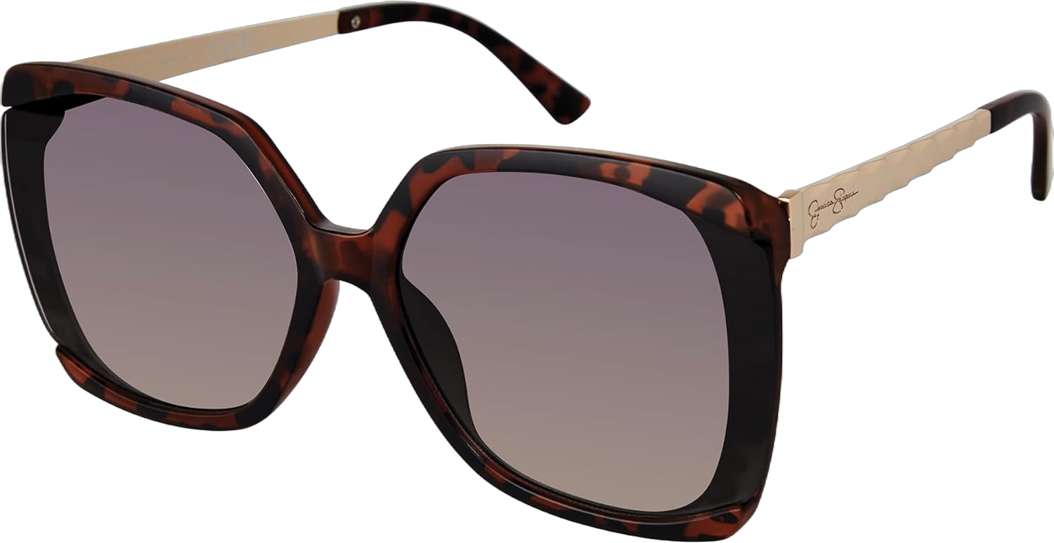 essica Simpson Women's J6214 Oversized Cat Eye Square Sunglasses J6201 Chic Oversized Square Sunglasses With Uv400 Protection. Glam Gifts for Her, 64 Mm Matte Tortoise