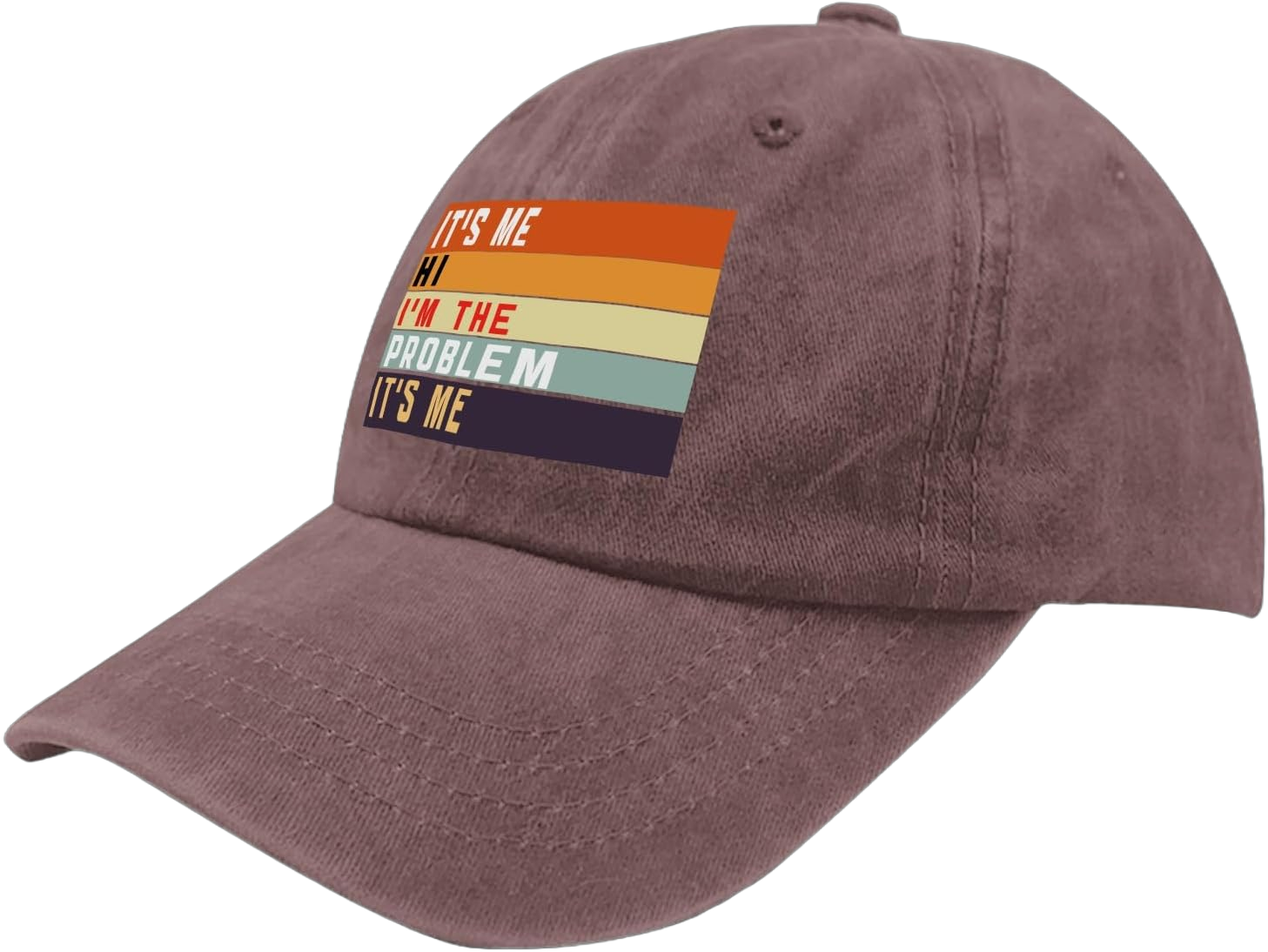 Its Me Hi Im The Problem Its Me Hat for Womens with Design Funny Teacher Quote Tennis Hat Mens Cycling Cap with Wine Red