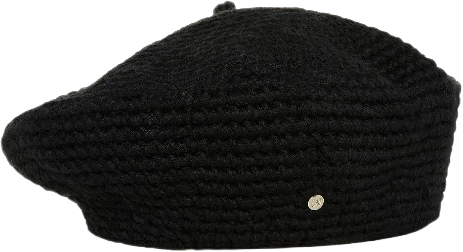 Steve Madden Women's Chunky Knit Beret One Size Black