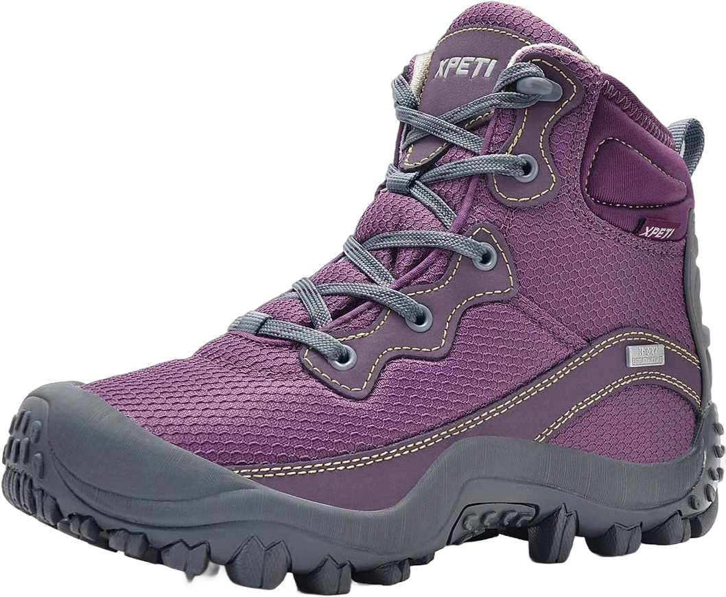 XPETI Women's Dimo Mid Waterproof Hiking Boot Non Slip 6.5 Purple-2