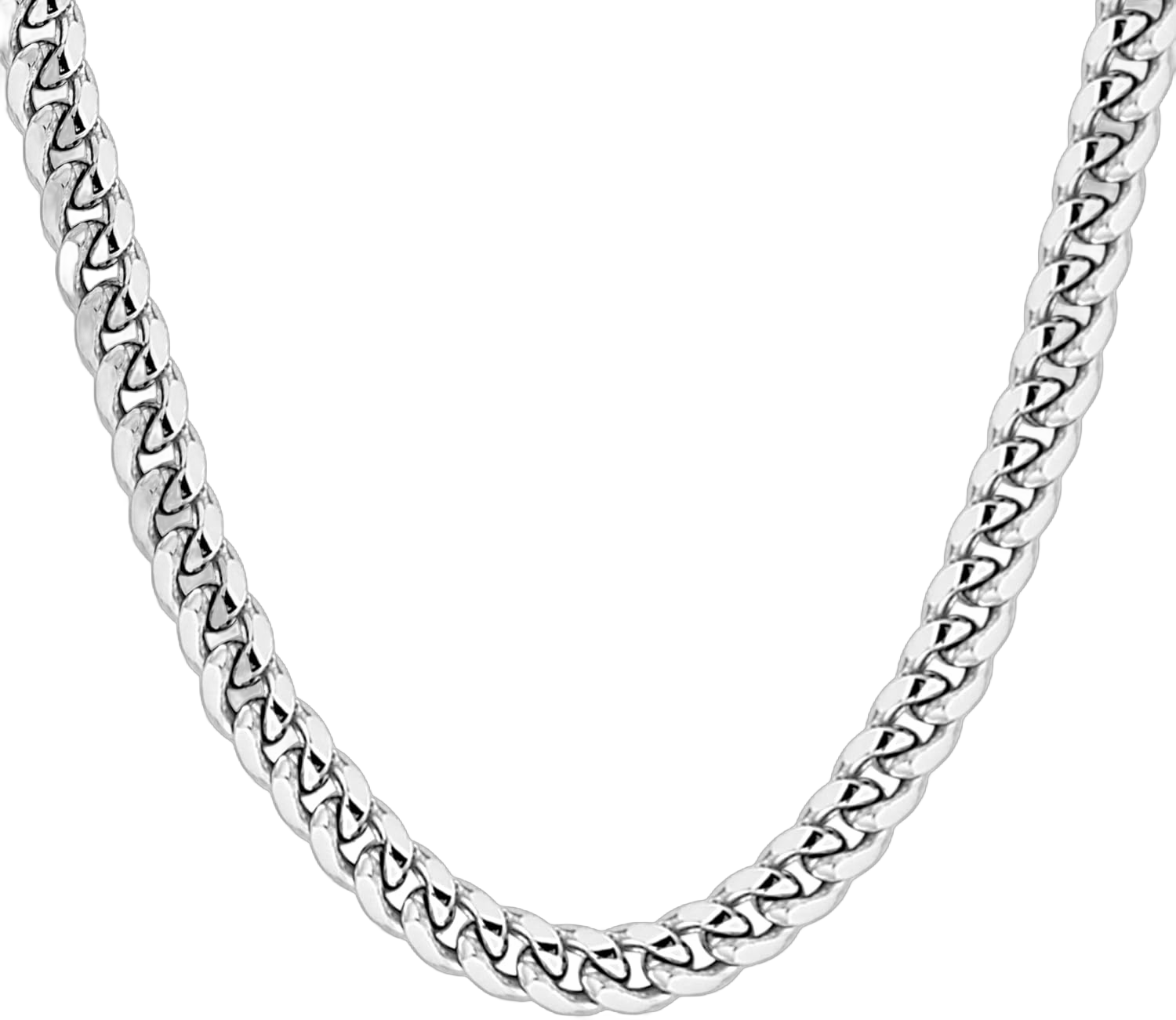 Savlano 925 Sterling Silver 6.5MM Italian Miami Cuban Link Chain Necklace for Men & Boys - Made in Italy Comes With a Gift Box 22.0 Inches