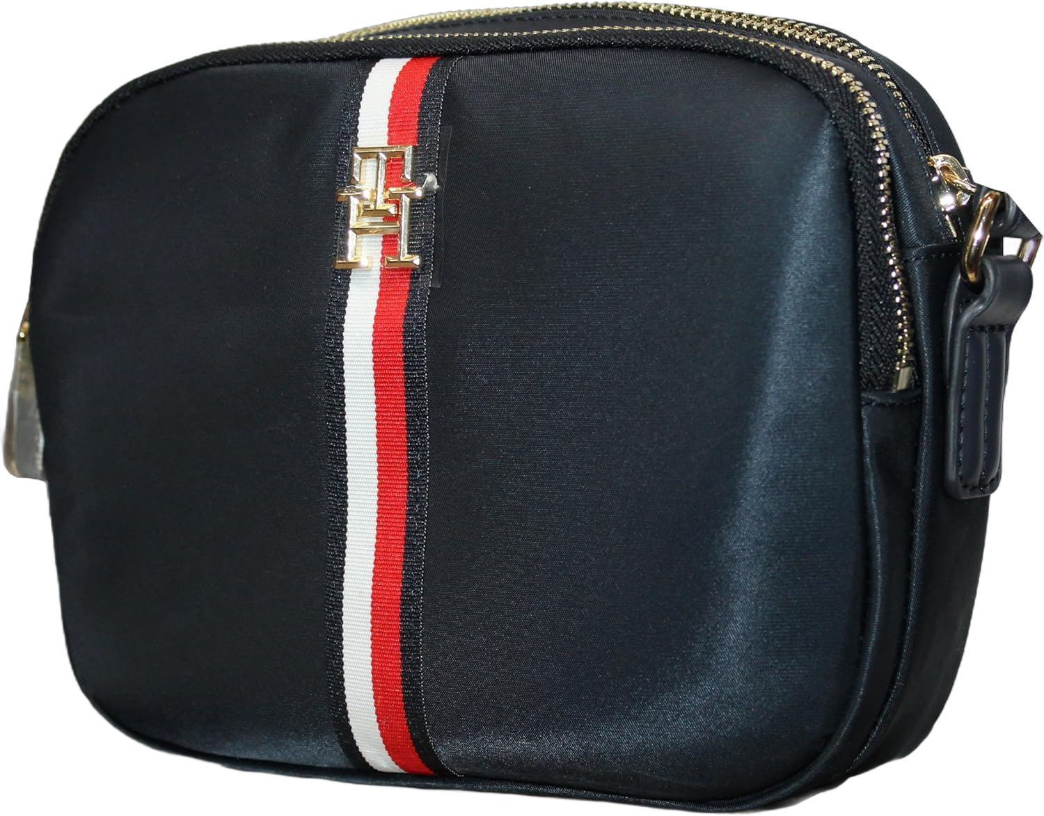 Tommy Hilfiger Women's Poppy Nylon Cossbody Wallet Handbag One Size Crossbody Navy