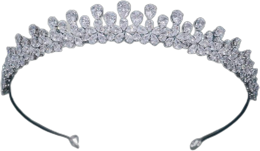 Floral Silver Wedding Tiaras for Bride Cubic Zirconia Small Tiaras and Crowns for Women Sweet 16 Crown Princess Birthday Hair Accessories B Silver