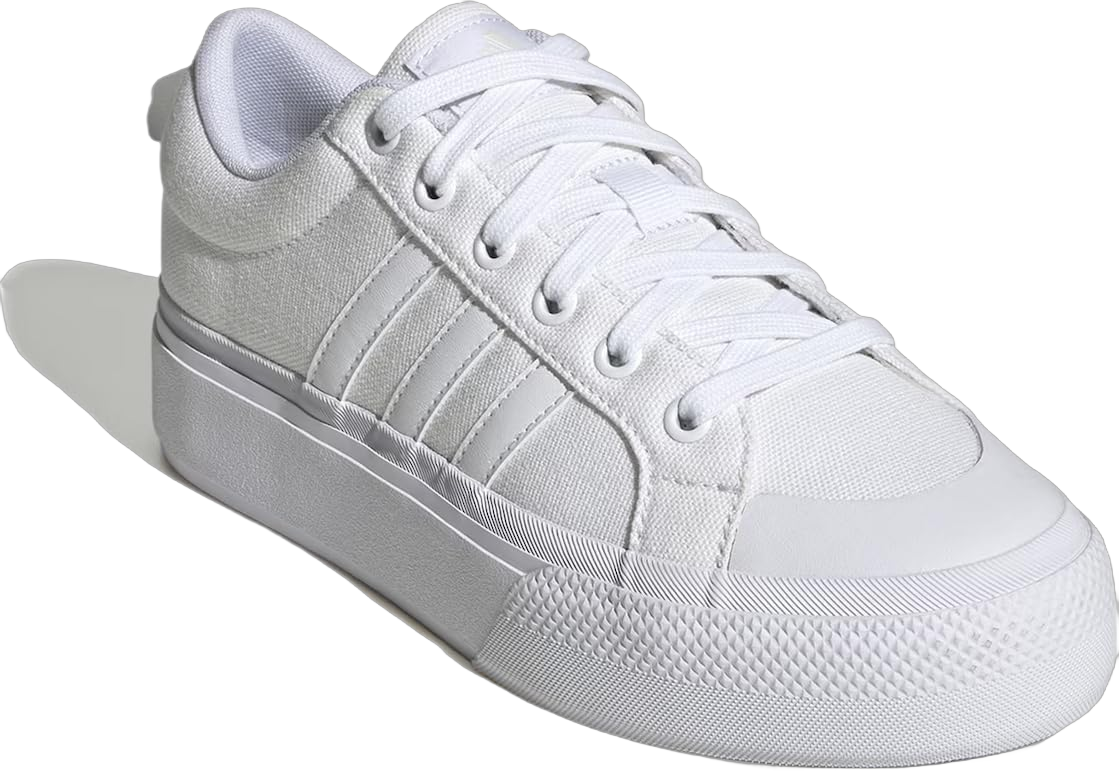 adidas Women's Bravada 2.0 Platform Sneaker, White/White/Chalk White, 10.5