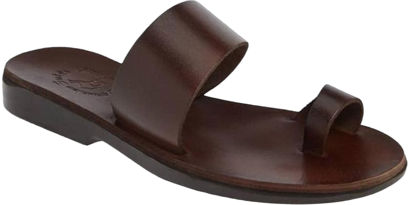 Jerusalem Sandals Womens Abra Brown, Durable Handcrafted Real Leather Sandals, Women Sandal With Toe Loop, Textured sole, Waterproof 11 Brown