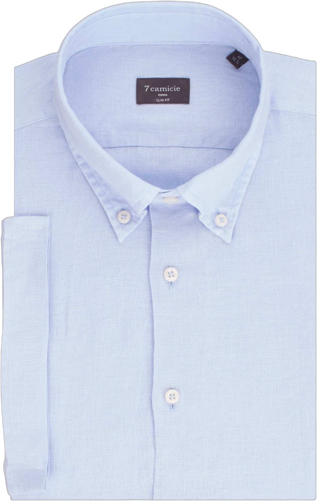 Leonardo Sport Linen Man Shirt Short Sleeve Light Blue