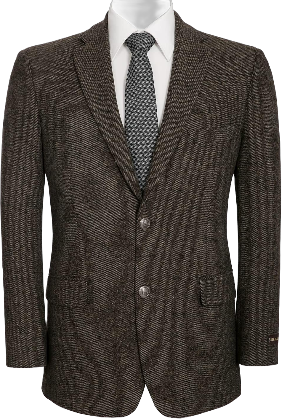 AMY ZHU Men's Wool Blend Blazer Classic Fit Tweed Sport Coat Modern Winter Suit Jacket 38Regular Brown