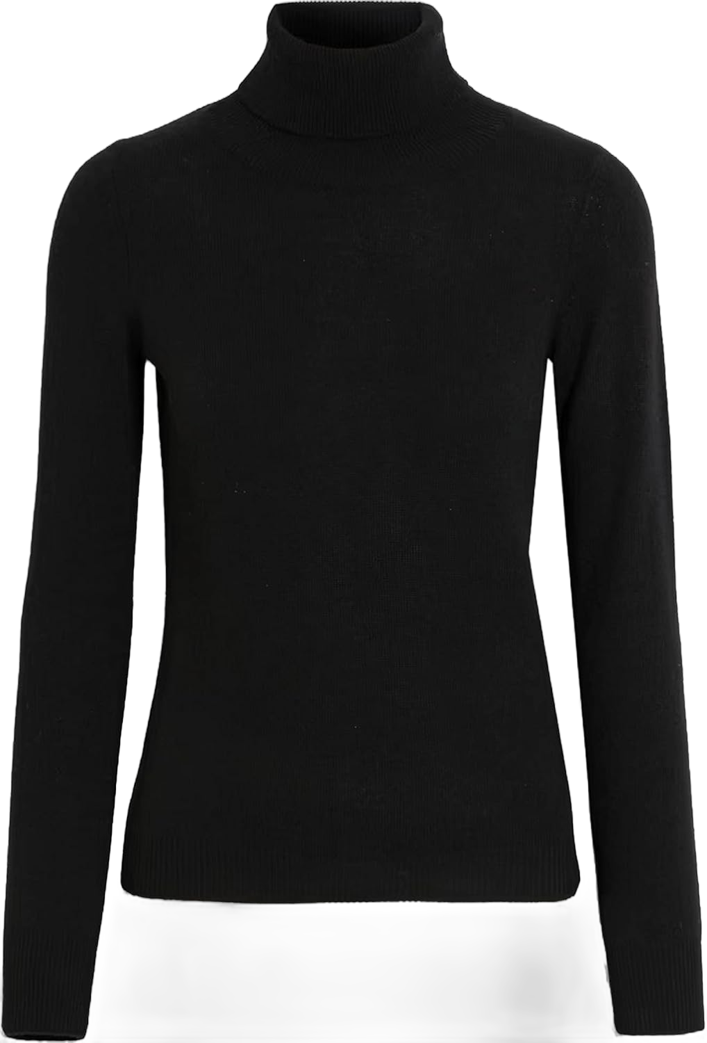 Karen Thomas 100% Pure Cashmere Turtleneck Sweater Women - Pullover, Slim Fit, Soft and Warm Long Sleeve Sweater Medium Black