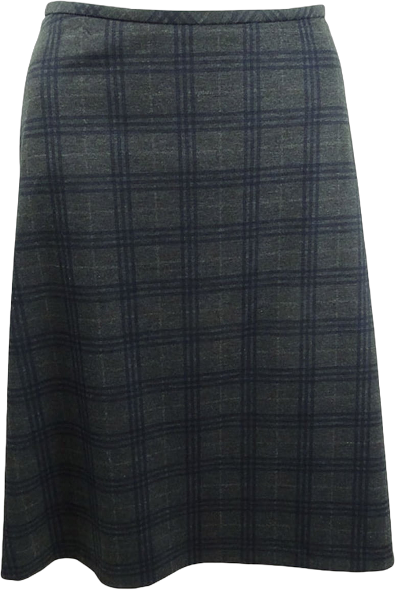 Calvin Klein Women's Plaid A-Line Skirt (6, Navy Multi)