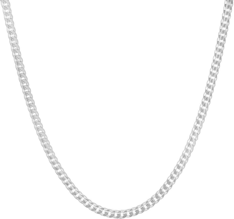 NYC Sterling Unisex Italian 2mm Miami Cuban Curb Link Thick ITProLux Solid 925 Necklace Chain 16" - 30"