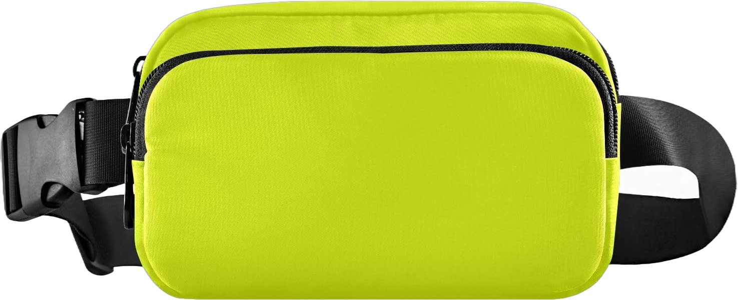 Fanny Packs for Women Men Neon Yellow Green Belt Bag Waist Pouch Packs Crossbody Bag Running Hiking Fanny Pack Gifts for Girls Boys Multicolor 22