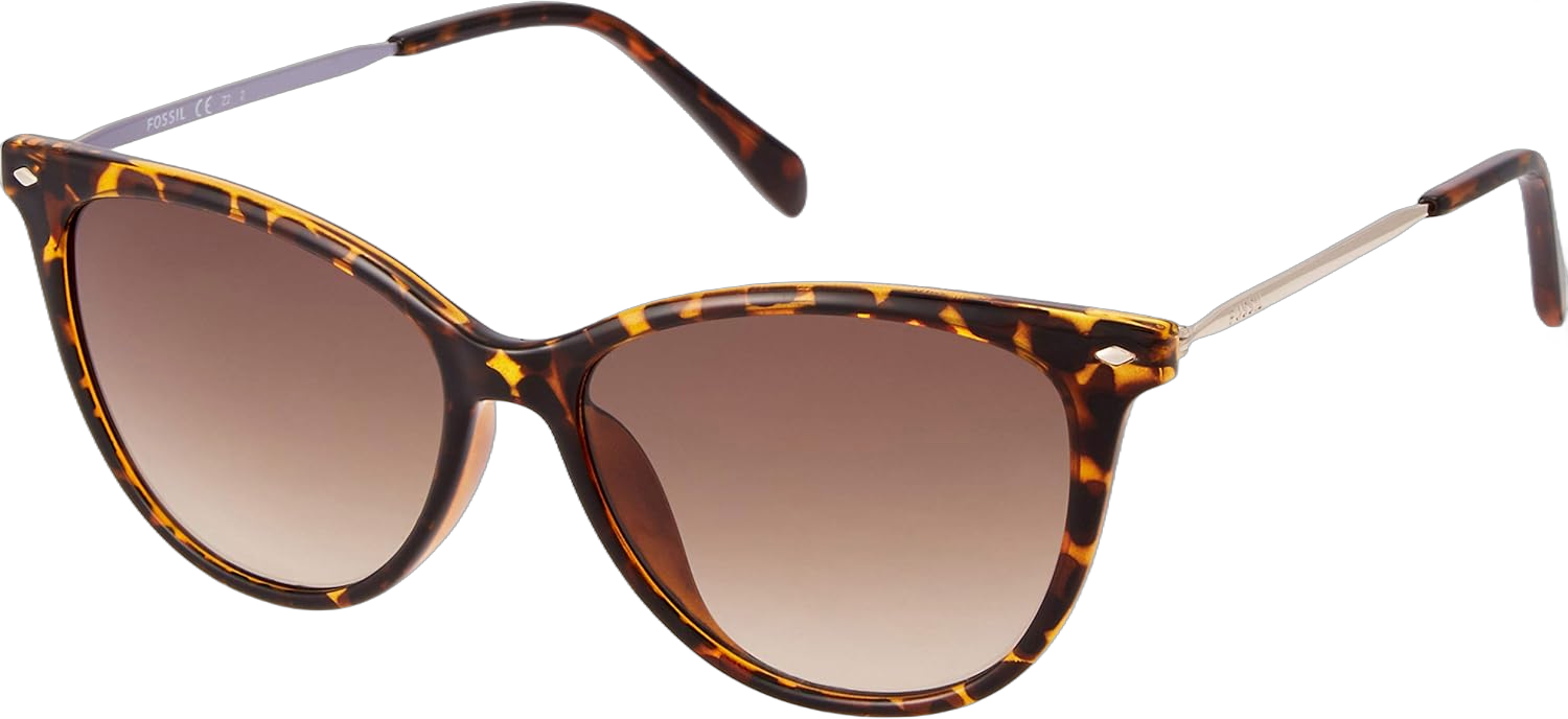 Fossil Women's Female Sunglass Style Fos 3083/S Cat Eye Dark Havana 54 Millimeters