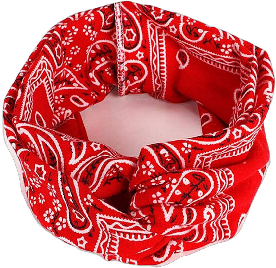 Christmas Bandana Headbands for Women (Red Bandana)