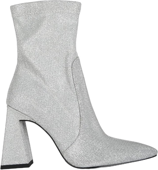 London Rag Womens Hustlers Shimmer Block Heeled Ankle Boots 5