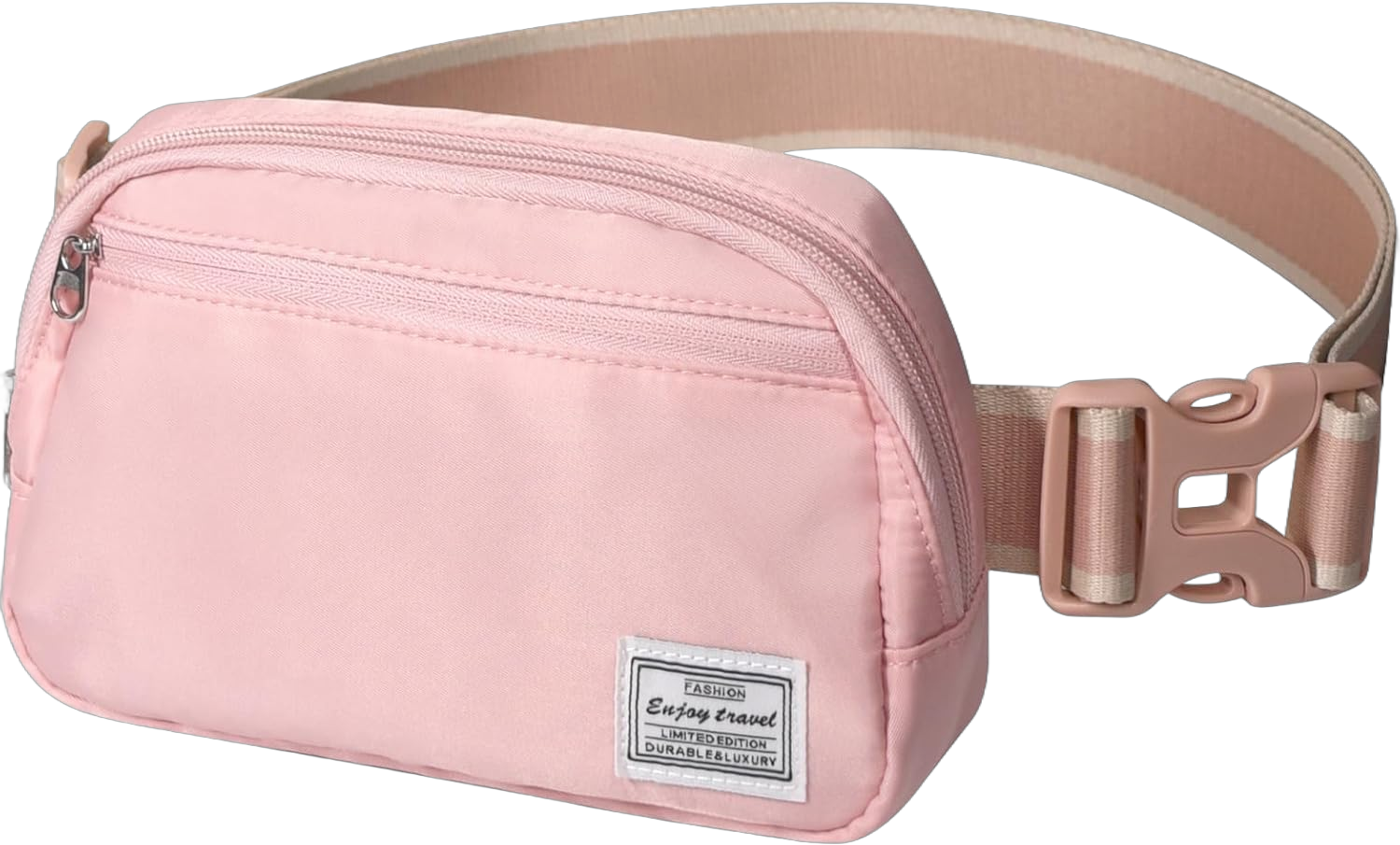 ACdream Waist Pack, Lightweight Running Belt with Adjustable Strap, Secure Storage for Phone/Keys/Cash, Crossbody Bag for Women and Men, Trendy Belt Bag for Jogging, Hiking, Cycling - Rose Gold Small A - Rose Gold