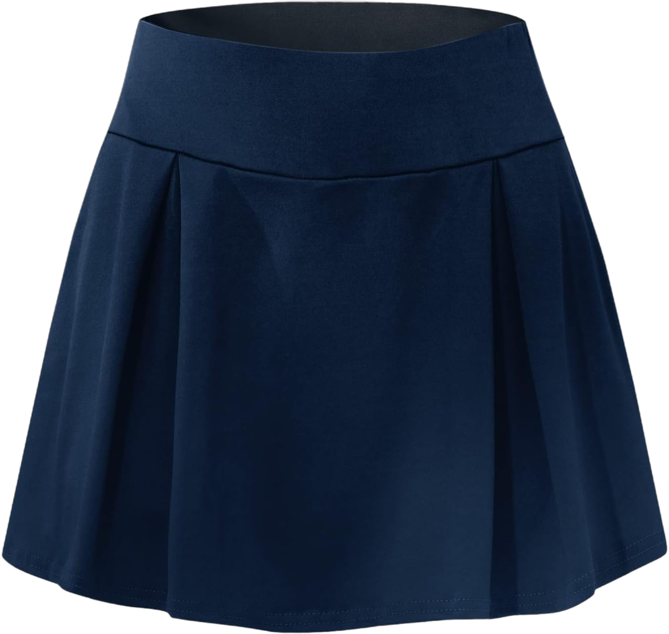 Daygeve Womens Casual Solid Tennis Skirt Yoga Sport Active Skirt Shorts Skirt Pleated Denim Skirt Navy XX-Large