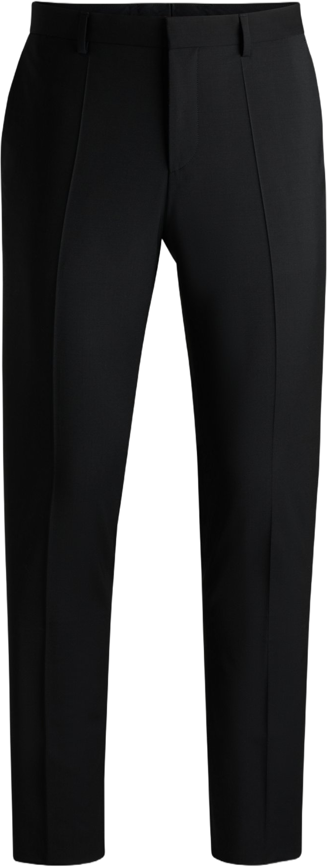 HUGO - Slim-fit trousers in performance-stretch wool - Black