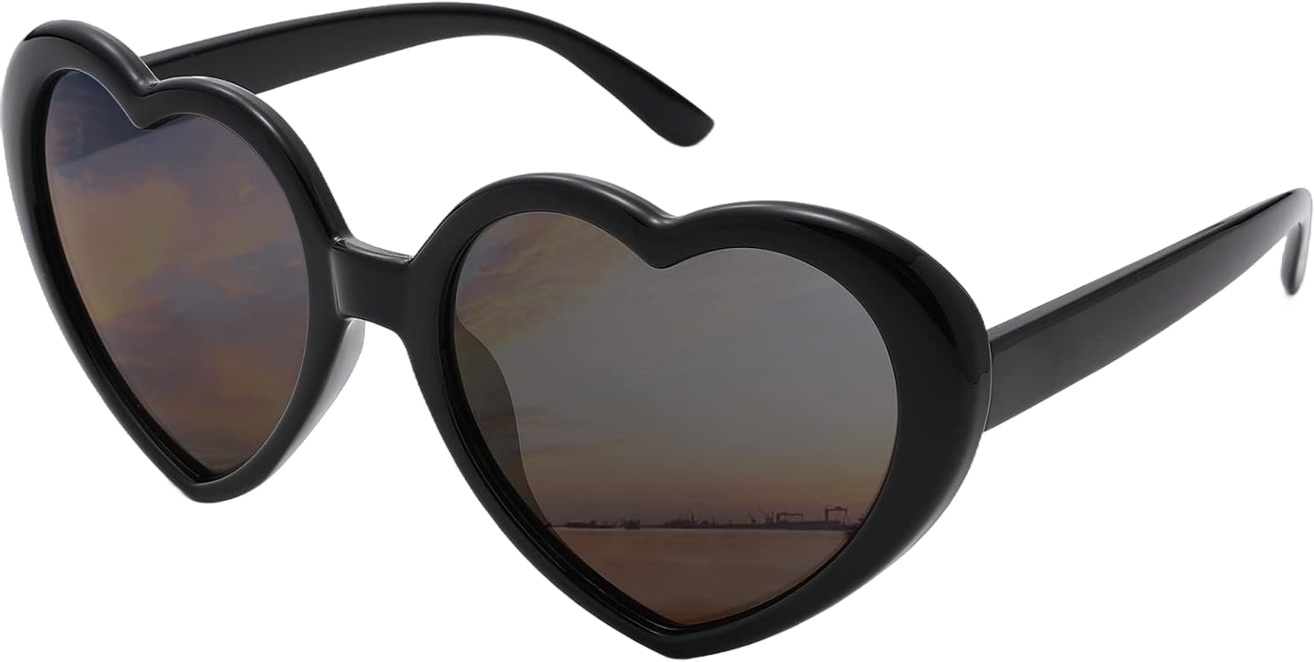 Pro Acme Trendy Heart Sunglasses for Women Oversized Vintage Lovely Sun Glasses Shade Polarized 55MM