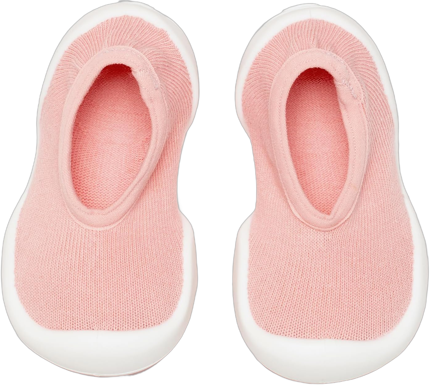 Komuello Flat Toddler Shoes, Breathable, Washable, Non-Slip, Secure Fit, Cotton Socks with Air Pocket Cushion for Indoor and Outdoor Use, Unisex Toddler Shoes for Girls 12-18 Months Toddler Pastel Pink