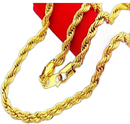 Unisex 14k Gold Filled 2MM Rope Chain 24"