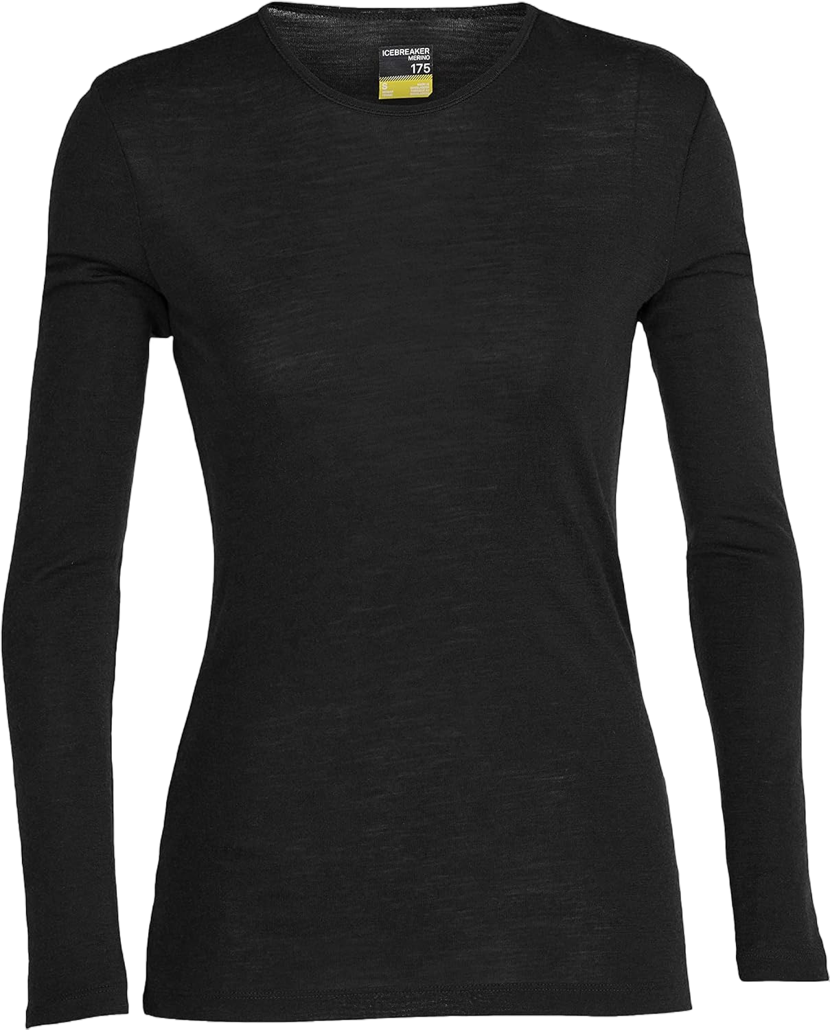 Icebreaker Merino Women's 175 Everyday Cold Weather Base Layer Thermal Long Sleeve Crewneck T-Shirt Black X-Large