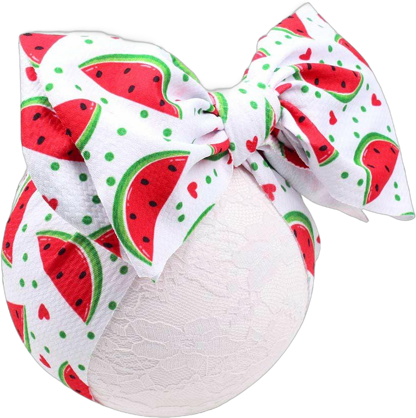 YanJie Watermelon Bow Headband for Girls Newborn Infants Toddlers - Red, 1 Count 10-1 Watermelon