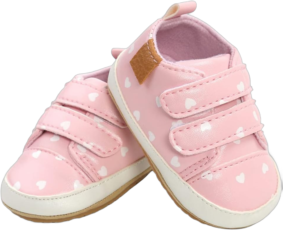 Baby Boy Girl Shoes Wedding Uniform Dress Shoes Soft Anti-Slip Sole Infant Toddler Walking Moccasins Newborn Crib First Walkers Prewalker Shoes 12-18 Months Toddler 01 Pink-white Heart