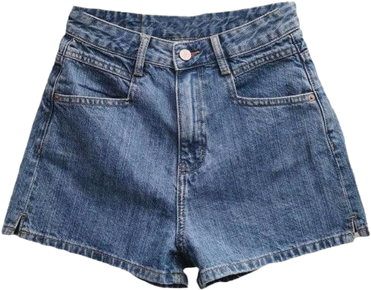 Ownwfeat Women High Waist Summer Denim Shorts Button Up Jean Shorts Medium Blue