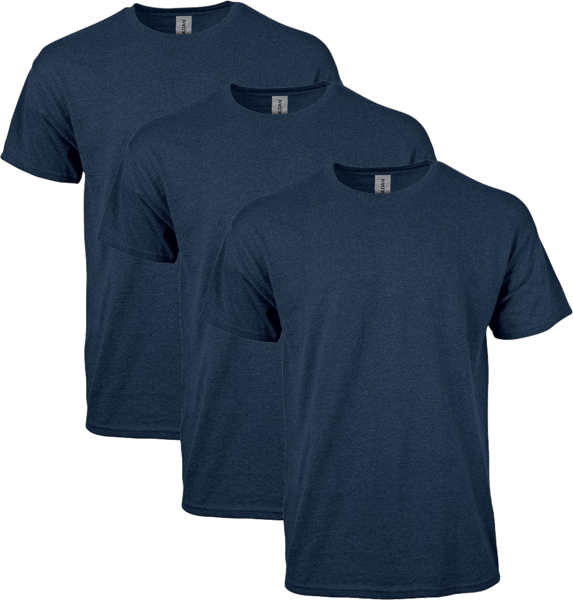 Gildan Mens Heavy Cotton T-Shirt

 (Pack of 3) 3 Heather Navy