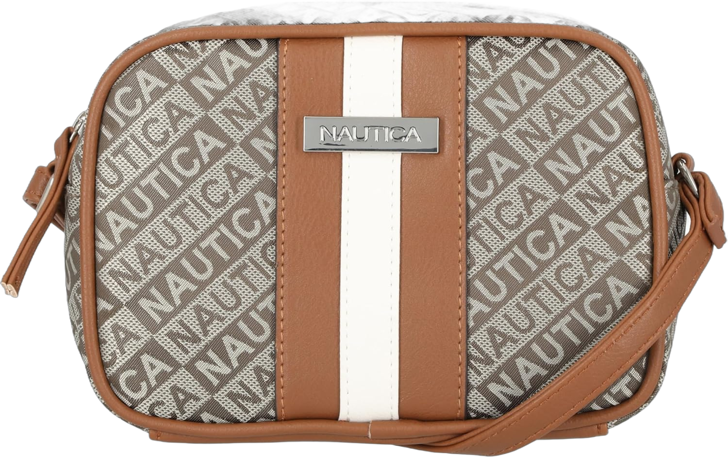 Nautica Women's Nautica Candid Camera Adjustable Crossbody Bag One Size Khaki (Lakeside Jacquard)